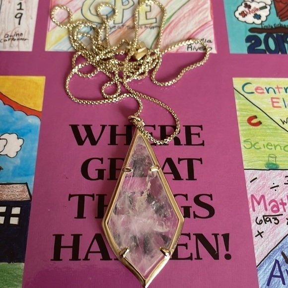 Kendra Scott Damon Long Pendant crystal rock necklace - Picture 3 of 4